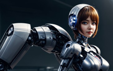 AI Art, Women, Cybernetics, Robotic, Cyborg, Digital Art Wallpaper