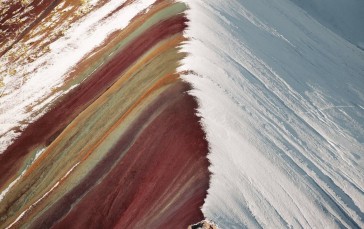 Peru, Rainbow Mountains, Mountains, Nature, Snow, Portrait Display Wallpaper