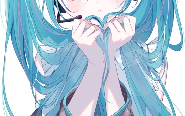 Vocaloid, Hatsune Miku, Blue Eyes, Blue Hair, Long Hair Wallpaper