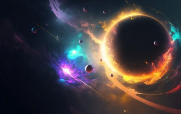 AI Art, Abstract, Space, Universe Wallpaper