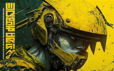 AI Art, Poster, Helmet, Yellow Wallpaper