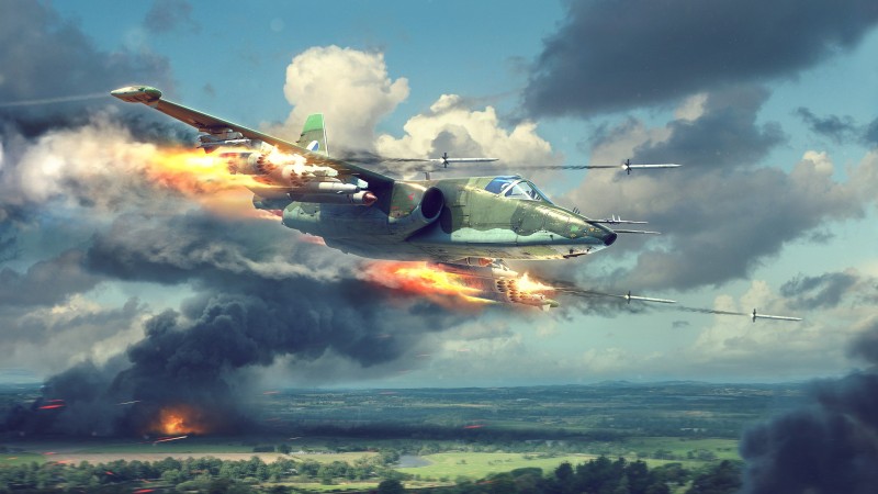 Sukhoi, Aircraft, Sky, Clouds, War, Rocket Wallpaper