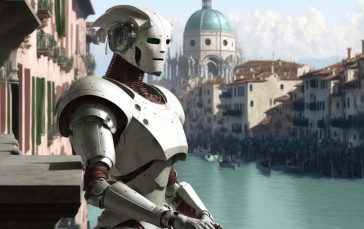 AI Art, Robot, Italy, Science Fiction Wallpaper