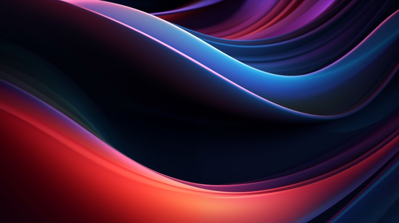 AI Art, Waves, Abstract, Colorful Wallpaper