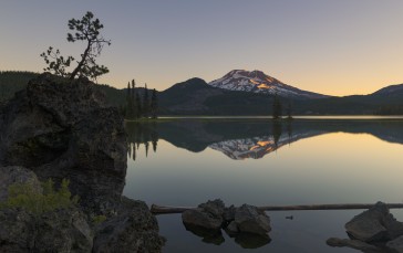Sparks Lake, Oregon, Lake, Reflection Wallpaper