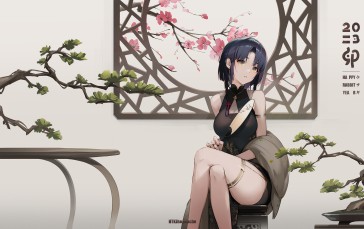 Genshin Impact, Artwork, Xiangling (Genshin Impact), Anime Wallpaper