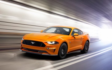 Car, Ford Mustang, Orange Cars, Vehicle, Tunnel, Ford Wallpaper