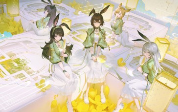 Arknights, Bunny Ears, Anime Girls, Dacheng Ad Wallpaper
