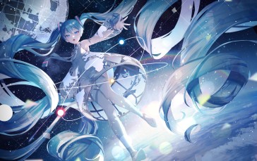 Anime Girls, Blue Hair, Vocaloid, Hatsune Miku Wallpaper