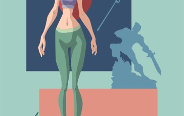 Illustration, Flatdesign, Disney Princesses, Ariel (The Little Mermaid), The Little Mermaid, Simple Background Wallpaper