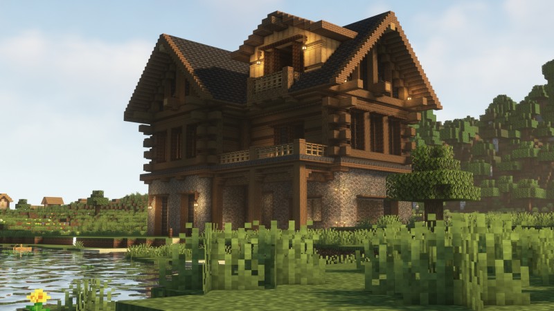 Minecraft, Shaders, Landscape, Video Games, Water Wallpaper
