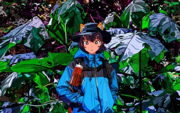 Original Characters, Artwork, Animal Ears, Anime Girls, Raincoat Wallpaper
