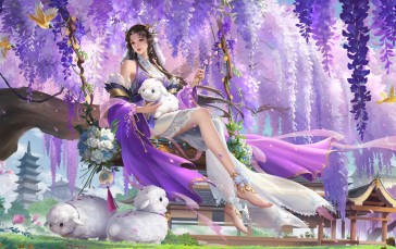 Video Game Art, Asian, Video Game Characters, Sitting Wallpaper