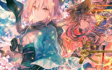 Oda Nobunaga (Fate/Grand Order), Okita Souji, Saber, Fate Series, Fate/Grand Order Wallpaper