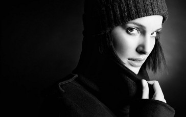 Women, Actress, Natalie Portman, Monochrome, Face Wallpaper