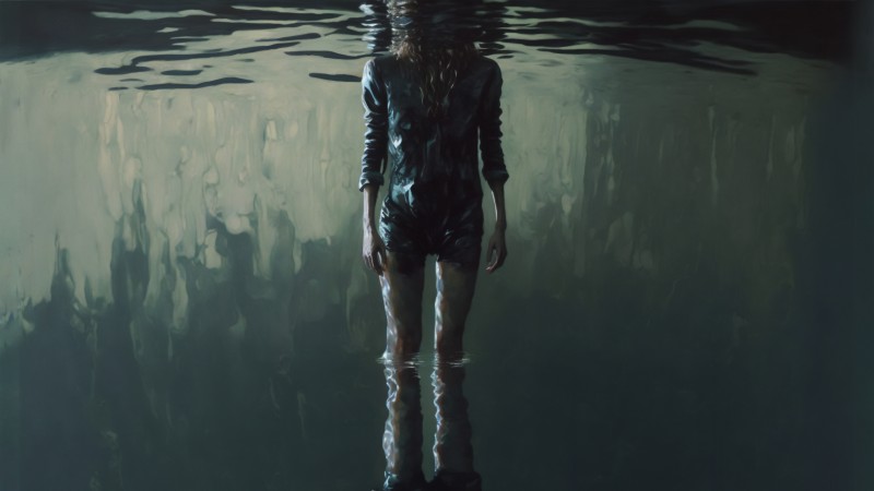 AI Art, Depressing, Water, Sadness Wallpaper