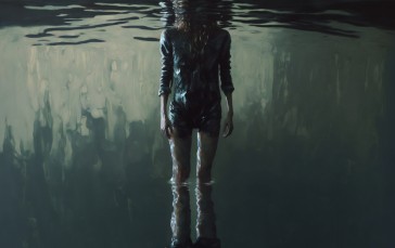 AI Art, Depressing, Water, Sadness Wallpaper