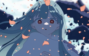 Anime Girls, Anime, Petals, Long Hair Wallpaper