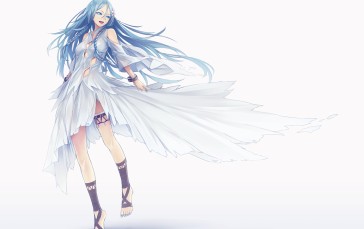 SuGi, Anime Girls, White Background, Simple Background Wallpaper