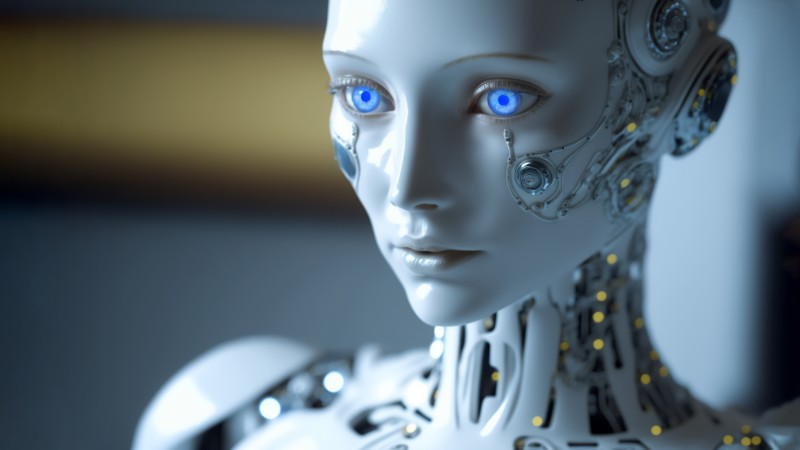 Robot, Humanoid, Women, Blue Eyes Wallpaper