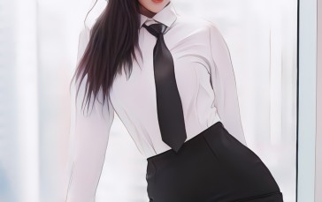 Model, Curvy, Asian, Skirt Wallpaper