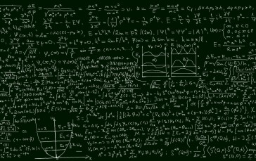 Equation, Blackboard, Math Equation, Green Background Wallpaper