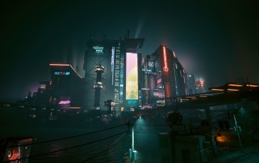 CD Projekt RED, Screen Shot, Video Games, City Lights Wallpaper
