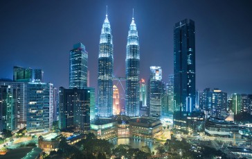 Trey Ratcliff, Photography, Petronas Towers, Kuala Lumpur, Malaysia Wallpaper