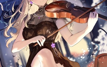 Anime, Anime Girls, Portrait Display, Violin Wallpaper