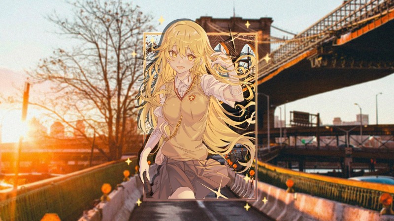 Shokuhou Misaki, To Aru Kagaku No Railgun, Anime Girls, Bridge, Picture-in-picture, Blonde Wallpaper