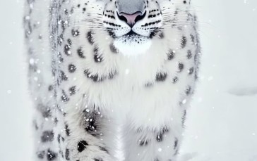 AI Art, Portrait Display, Snow Leopards, Animals, Nature Wallpaper