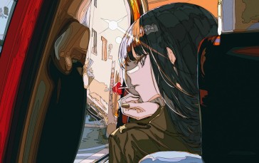 Anime Girls, Long Hair, Digital Art, Artwork Wallpaper