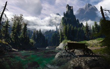 The Witcher 3: Wild Hunt, Video Game Landscape, CD Projekt RED, CGI Wallpaper