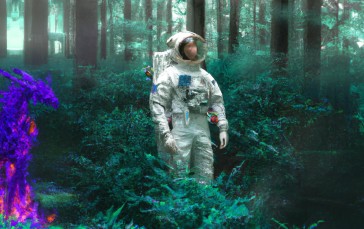 AI Art, Astronaut, Abstract, Nature Wallpaper
