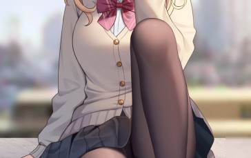 Anime, Anime Girls, Miniskirt, School Uniform Wallpaper