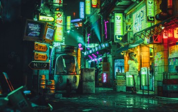 Stray, Video Games, City, Neon Wallpaper