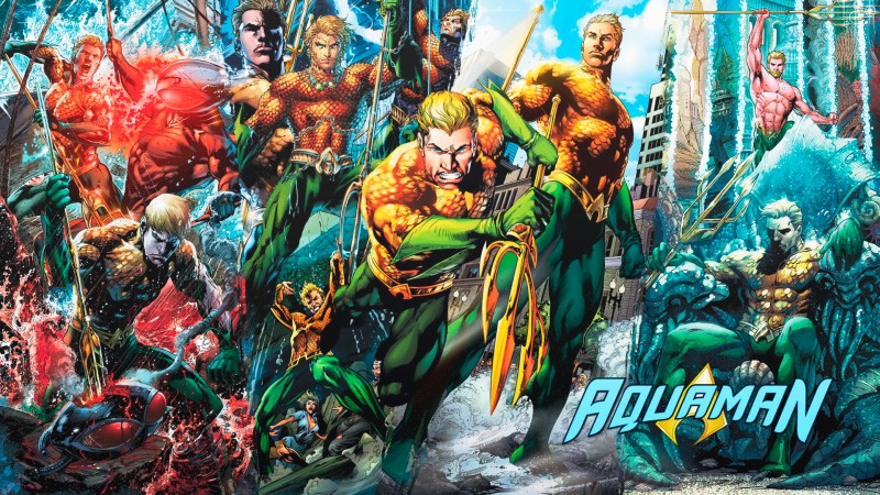 Collage, Aquaman, Comic Art, DinocoZero Wallpaper