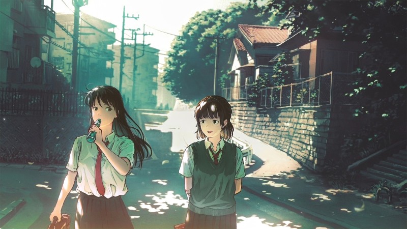 Anime City, Anime Girls, Japan, School Uniform Wallpaper