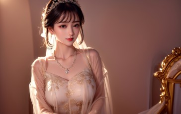 Women, Asian, AI Art Wallpaper