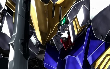 Mobile Suit Gundam: Iron-Blooded Orphans, Gundam, Barbatos, Glowing Eyes, Space Wallpaper