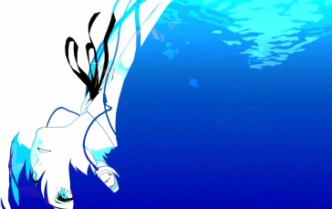 Persona 3, Persona Series, Yuuki Makoto, Anime Boys, Simple Background, Blue Wallpaper