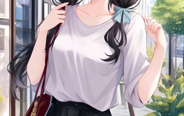 Anime, Anime Girls, Genshin Impact, Twintails, Black Hair Wallpaper