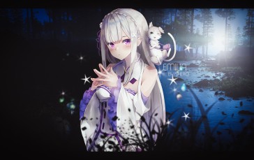 Emilia (Re: Zero), Pixiv Fantasia, Isekai, Anime Wallpaper