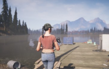 Far Cry 5, Girls with Guns, Jeans, Lake, Video Games Wallpaper