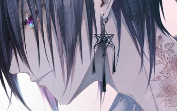 Anime Boys, Tattoo, Earring, Pentagram Wallpaper