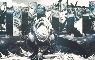 Collage, DinocoZero, One-Punch Man, Genos, Cyborg, Anime Boys Wallpaper