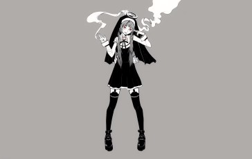 PinnochioP, Hatsune Miku, Cigarettes, Nun Outfit Wallpaper