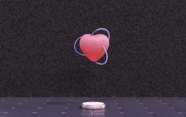Heart (design), February, Valentine’s Day, Blender, CGI Wallpaper
