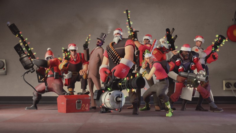 Team Fortress 2, Christmas, Valve, Video Games, Scout (TF2) Wallpaper
