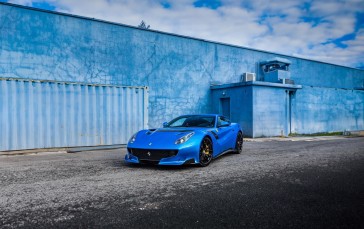 Ferrari, Ferrari F12 TDF, Blue, Car Wallpaper